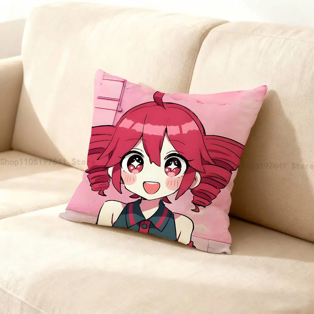 

Fukouna Girl K-Kasane T-Teto Pillow Case For Sofa Decor Car Office Room Printing Cushion Cover Decorations and Protector