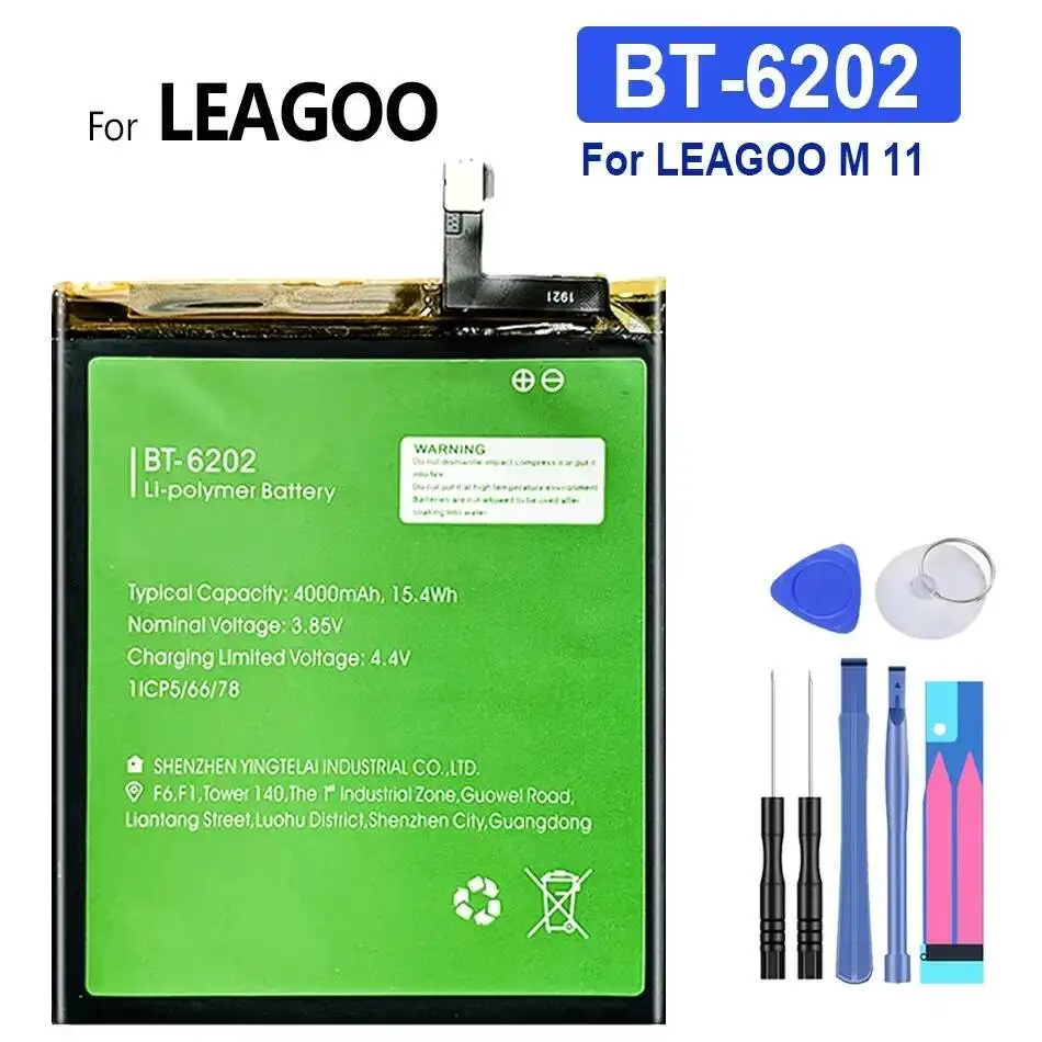 4000 мАч для Leagoo M11 BT-6202 аккумулятор мобильного телефона надежный источник питания 4000 мАч для Leagoo M11 BT-6202 аккумулятор мобильного телефона надежный источник питания
