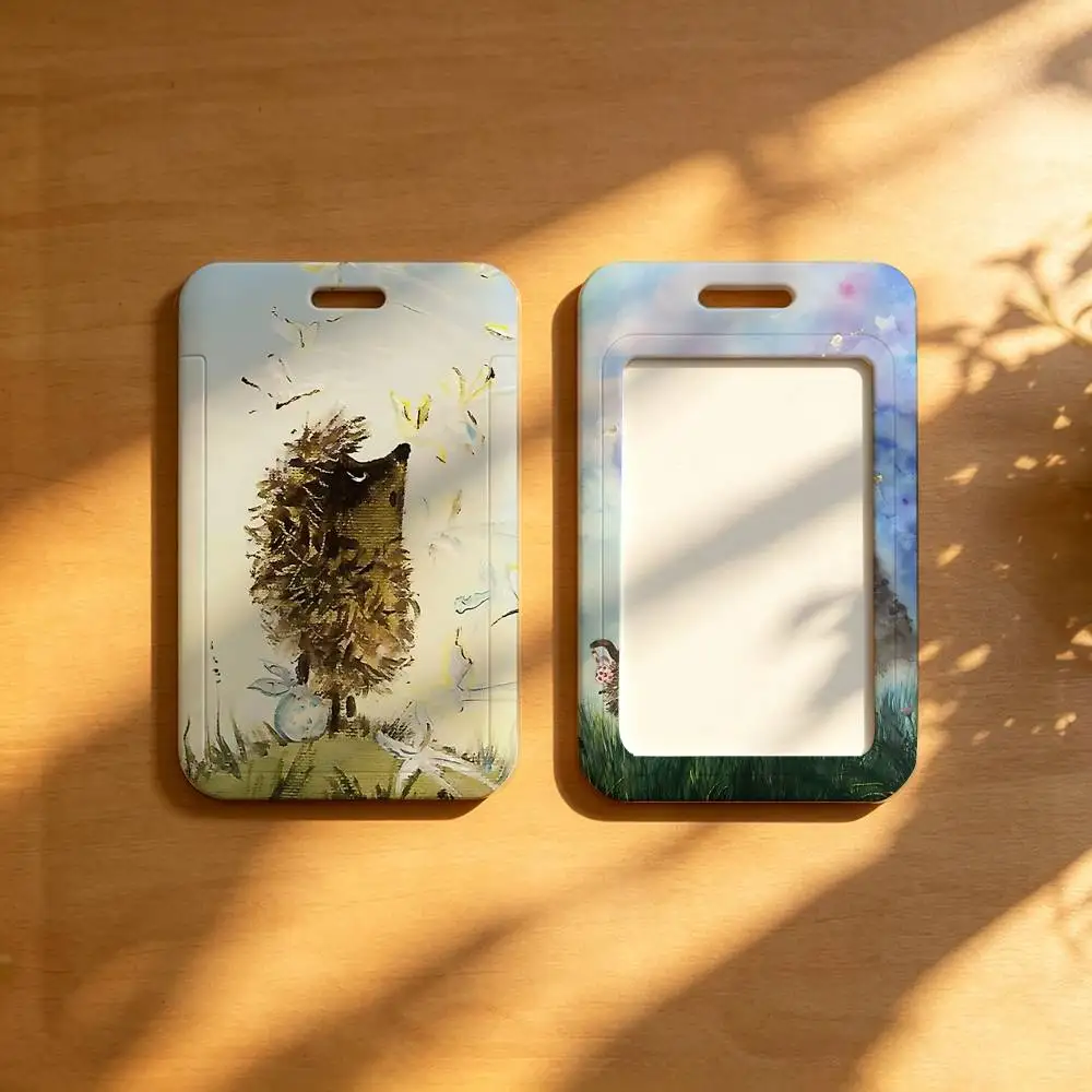 Hedgehog In The Fog NFC Contactless Sliding Card Sleeve For Student Cards, Bus Cards, ID Cards, And Work Permits