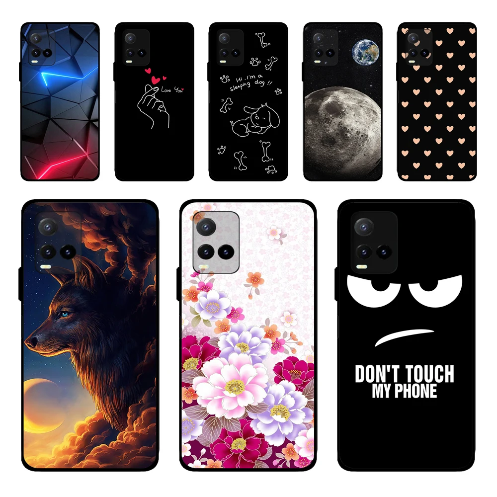 For Vivo Y33S Case Y33S Y33T Cartoon Lion Soft TPU Silicone Back Cover For vivo Y33T Phone Cases Cat Fundas Coque Bumper VivoY33