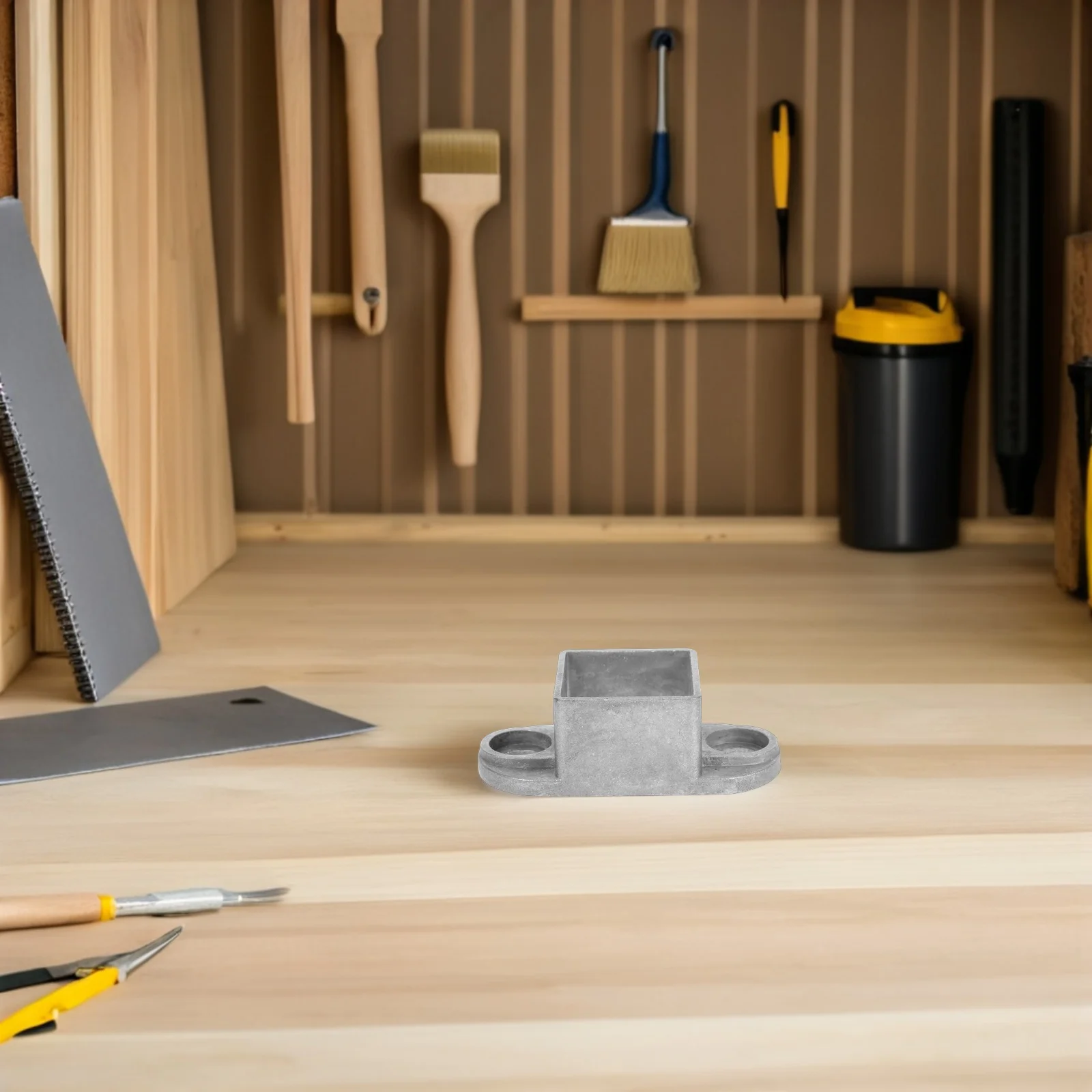 

6Pcs Handrail Flat Connector Precision Design Metal Fence Bracket for Easy Installation and Durability Post Flange Base