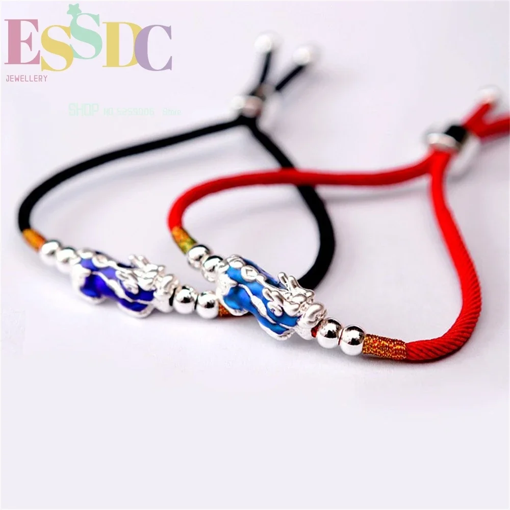 

Fashion Student Temperature Sensing Color Changing Pixiu 3d Sterling Silver 999 Jewelry Men And Women Bracelet Exquisite Persona
