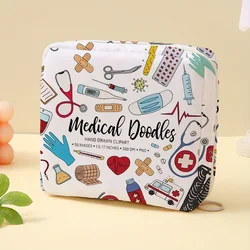 1 pc Medical printed sanitary napkin storage bag, lightweight tissue bag for women's products, sanitary tissue bag