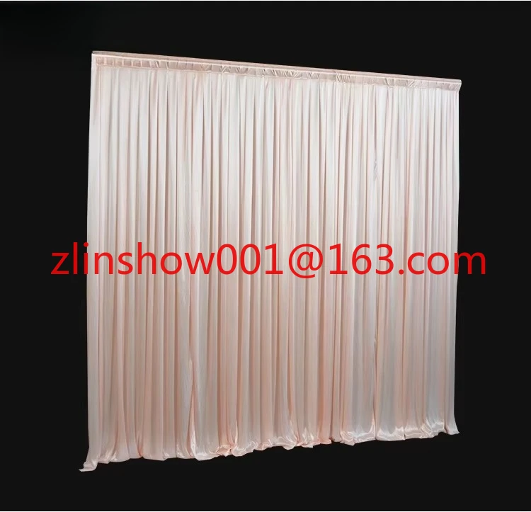 Wedding Curtain Supplies Customized Size and Color Ice Silk Backdrop Decoration Curtain for Party Festival Celebration Events