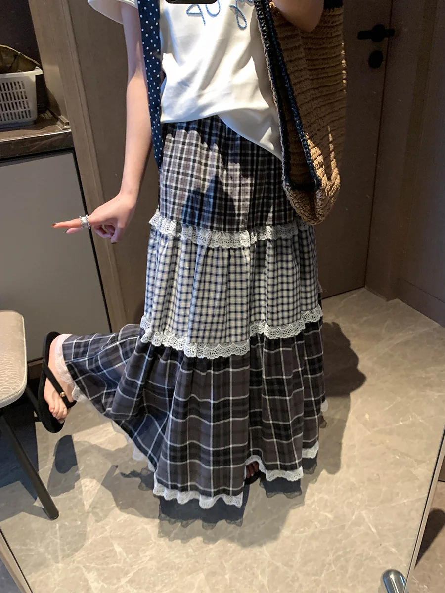 

Весенняя женская повседневная юбка в стиле ретро с асимметричным кроем, из плотной ткани, с эффектом похудения, с высокой талией и элементами пэчворка.