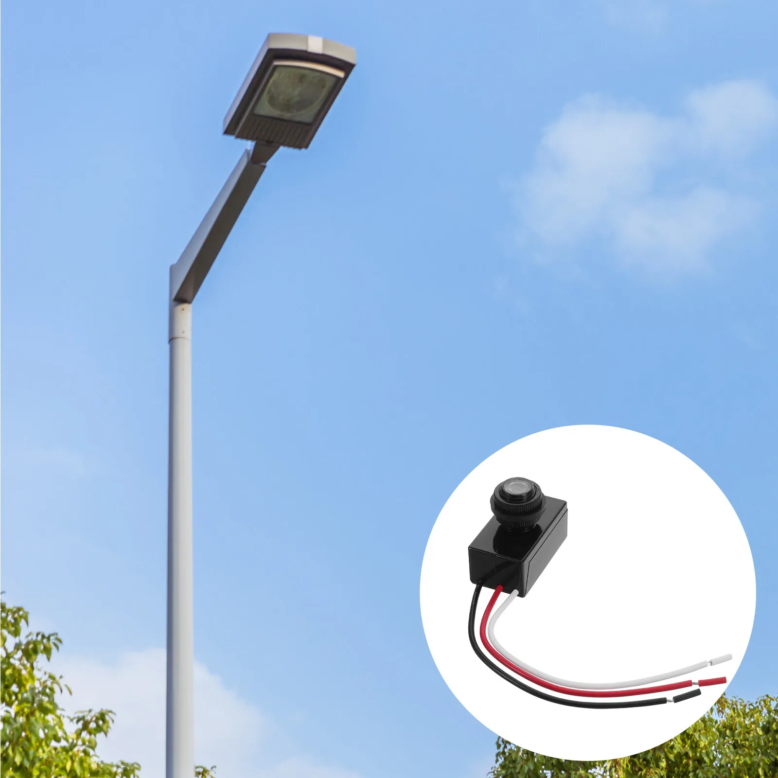 Photoelectric Street Light Sensor Automatic Dusk to Dawn Switch Outdoor Rated 12V 24V 36V 48V Dc Light Control Sensor for Garden