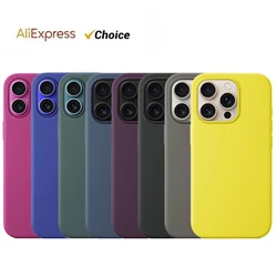 For Apple Magsafe Liquid Silicone Magnetic Case For iPhone 16 Pro Max Plus Case Wireless Charging 16Pro Max Drop Protect Cover