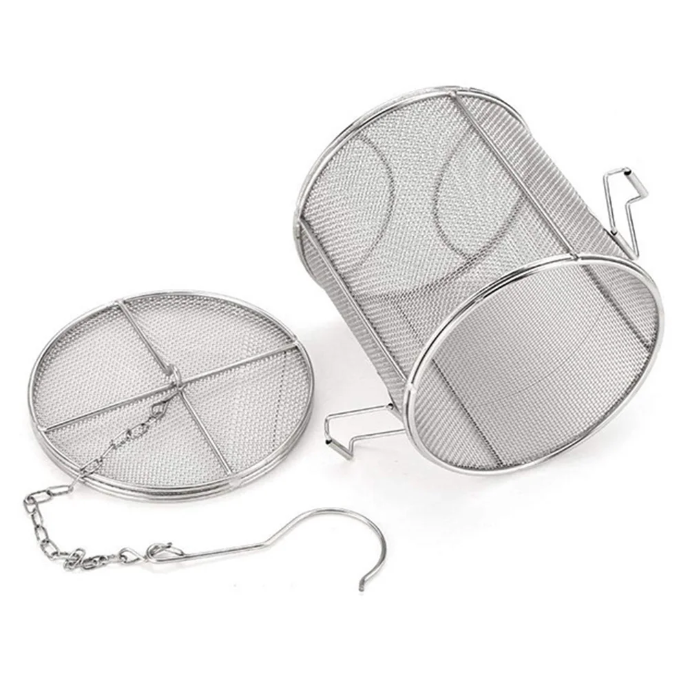 

Stainless Steel Spice Infuser Rustproof Soup Filter Basket Cooking Seasoning Infuser Tool Silver Filter Basket