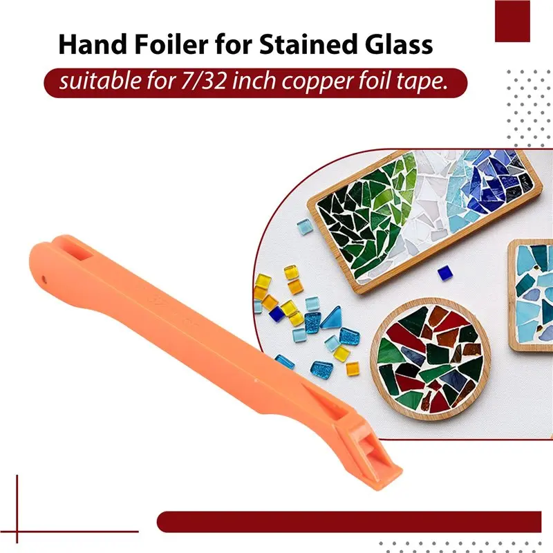A44Z-Hand Foiler For Stained Glass, Portable Copper Foil Tool Practical Stained Glass Making Kit