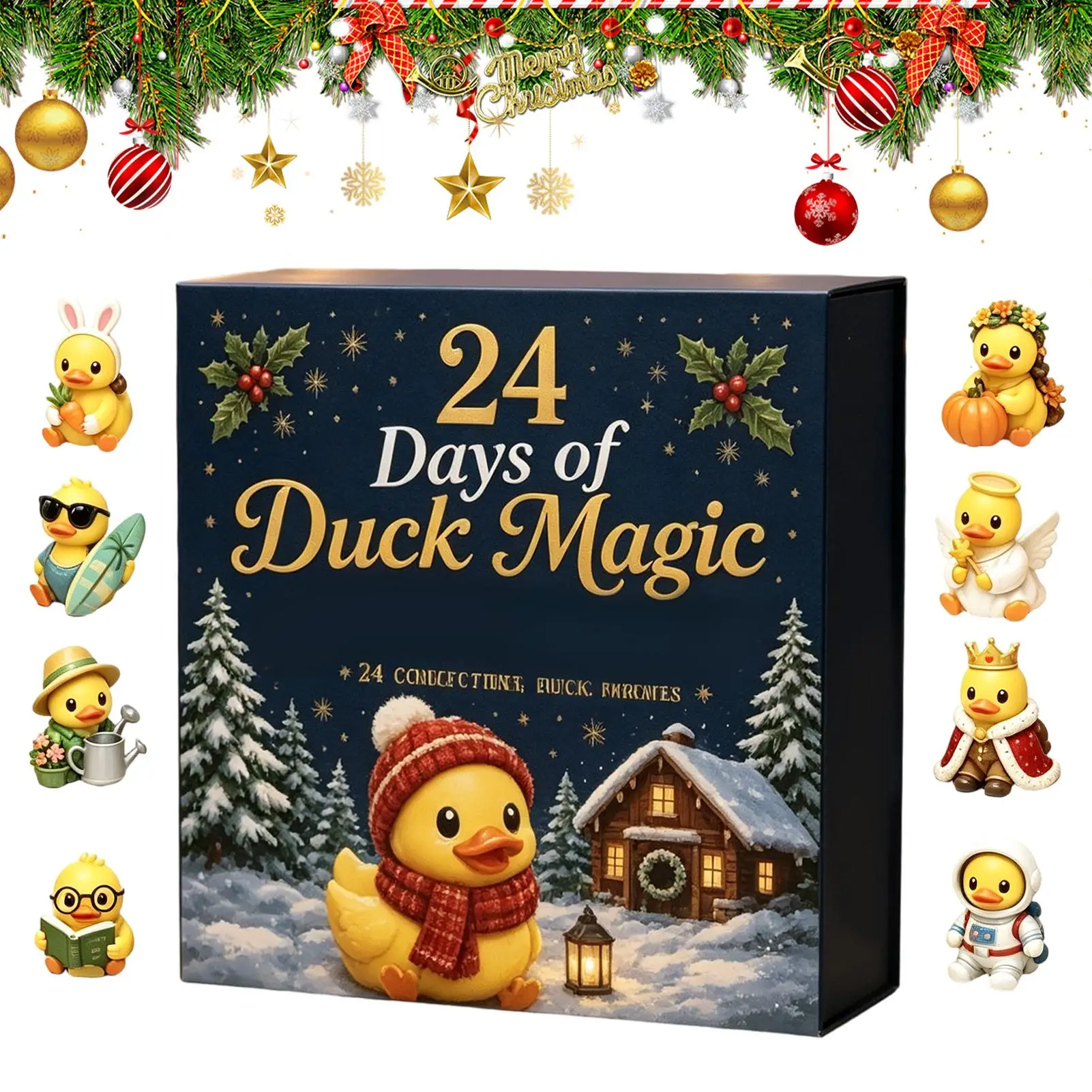 3D Duck Christmas Calendar Advent 2026 3D 24 Days Cute Funny Duck Decor Holiday Calendar Christmas Countdown Box For Kids