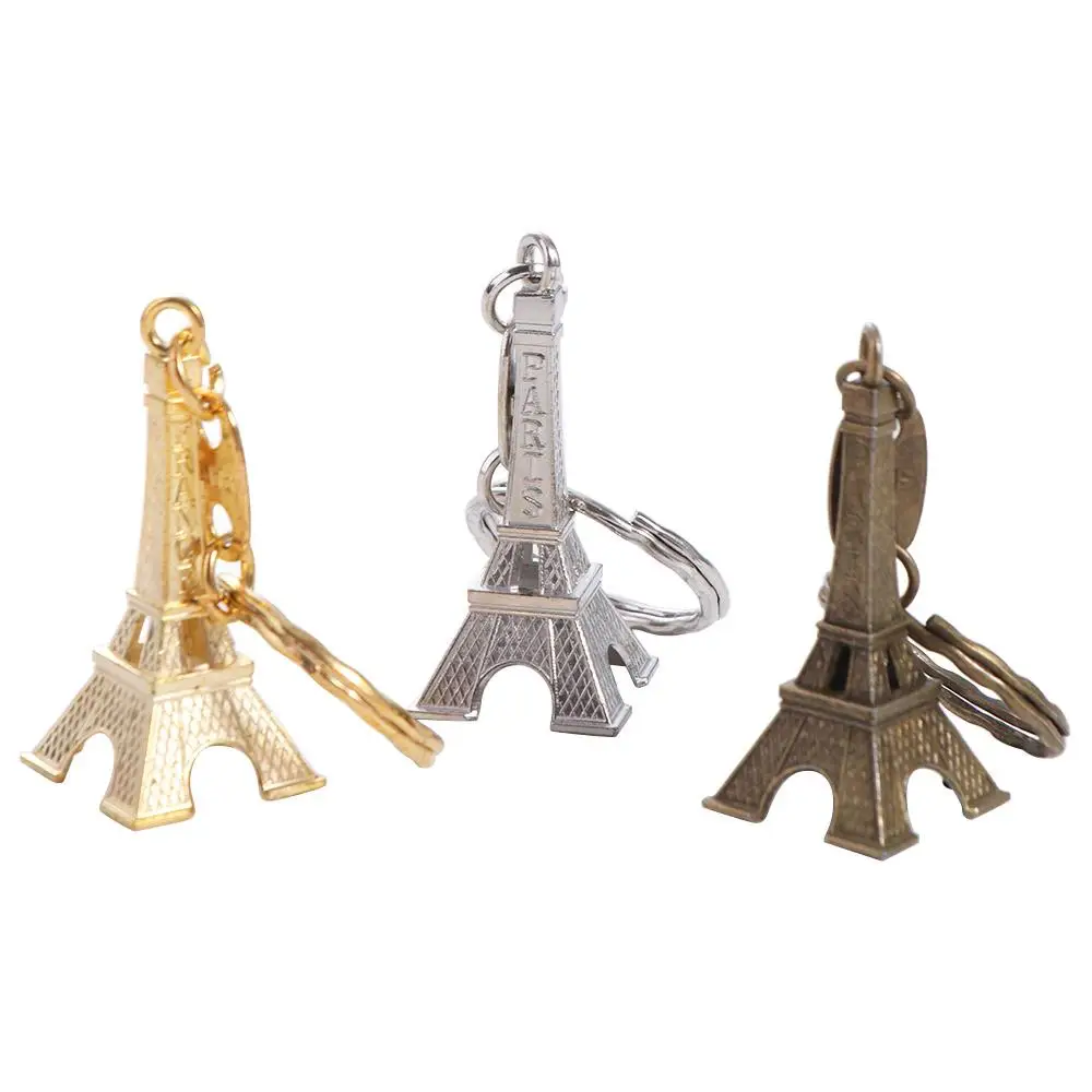 Vintage France Tower Keychain Alloy Fashion Eiffel Tower Bag Pendant Trending Decoration Paris Keyring Hanging Accessory