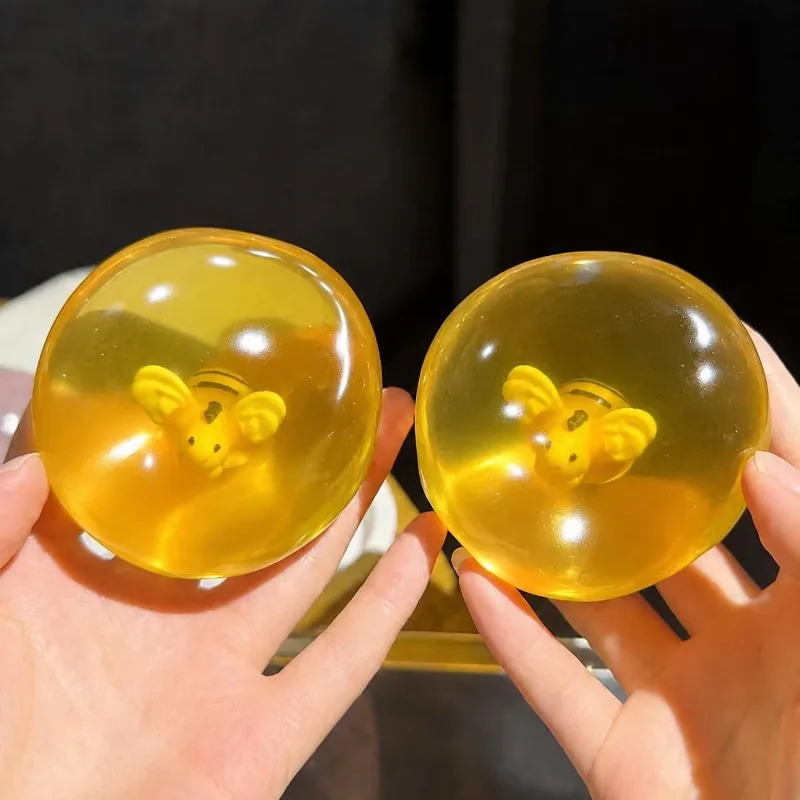 Bee Coconut Oil Squeeze Squishy Moldable Stress Ball Soft Texture Decompression Squish Fun Anti Stress Sensory Toy Adult Gift
