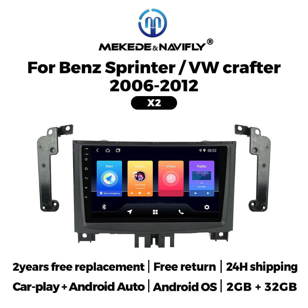 Android Multimedia Video Player for Mercedes Benz Sprinter VW Volkswagen Crafter 2006-2016 Car Radio Stereo GPS 2 Din Head Unit