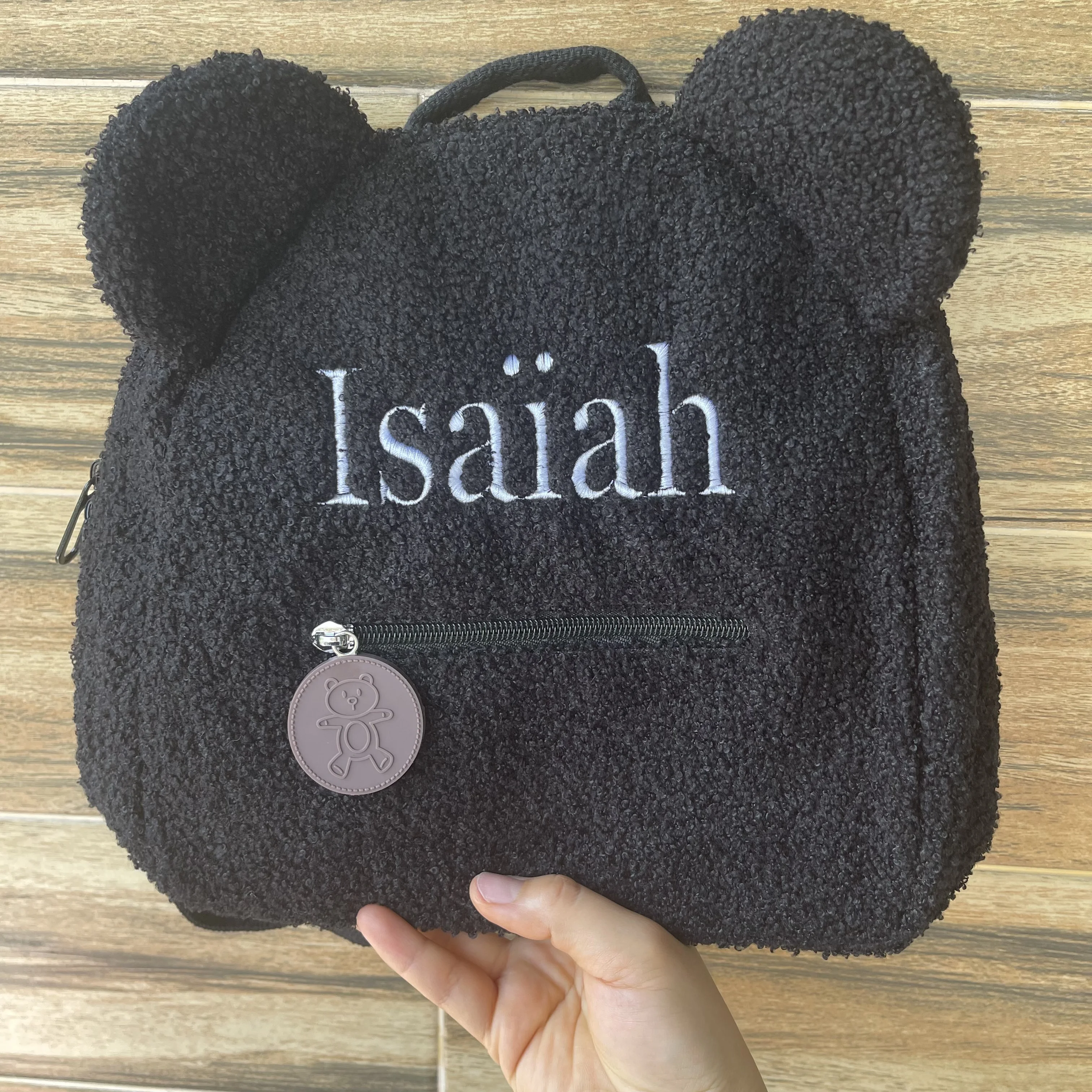 

Personalised Womens Girls birthday gift Backpack Plush Toddler Backpack for girls Custom Name Small Casual Shoulder Daypack