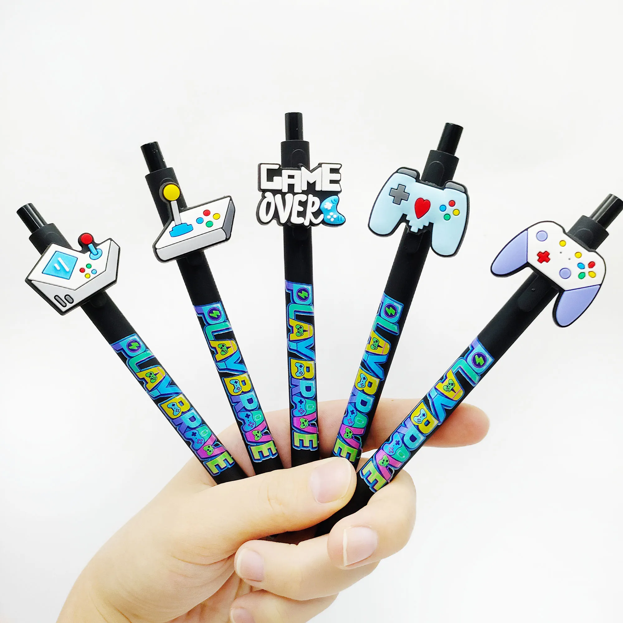 

15pcs/30pcs Game Console Controller Series Printed Ballpoint Pen Student Writing Press Neutral Pen Birthday Gift.