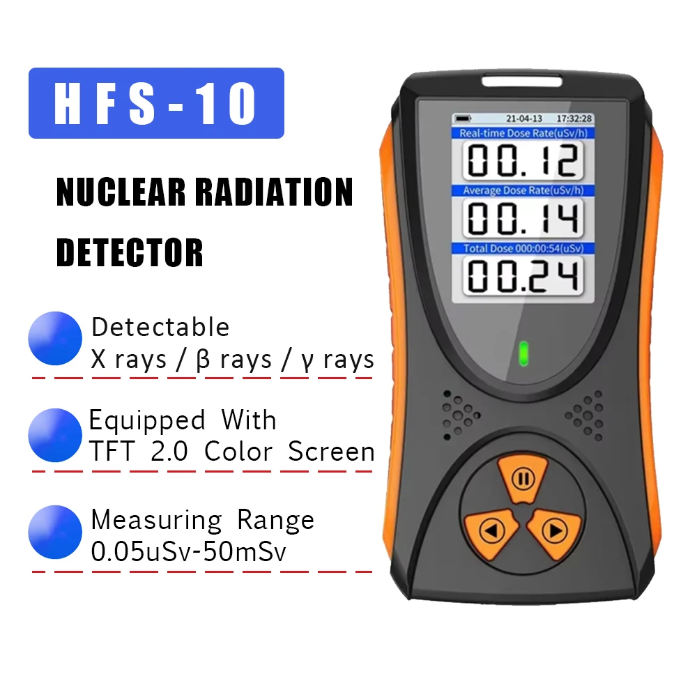 

HFS-10 High Sensitivity Nuclear Radiation Detector 0.05μSv-50mSv Measuring Range Laboratory Building Stone Radiation Detection
