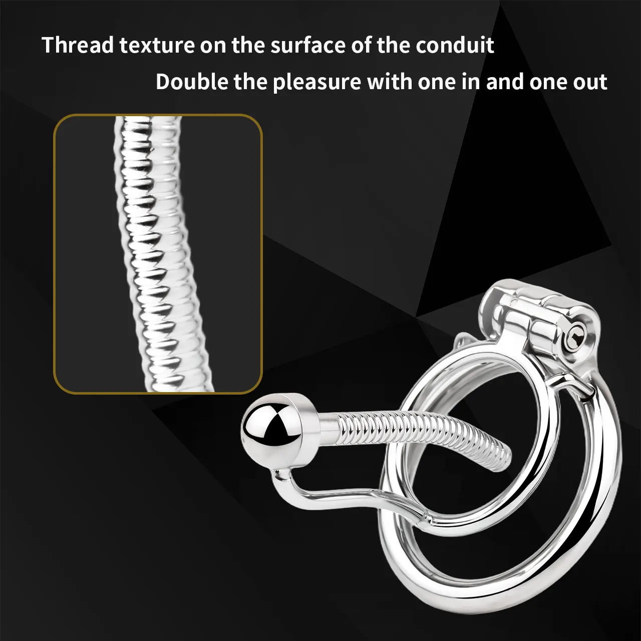 FRRK Penis Steel Tube Cock Lock Men's Chastity Cage Device PA Piercing Adult Sex Games Male Exercise Sex Toy for Advanced Player - view 4