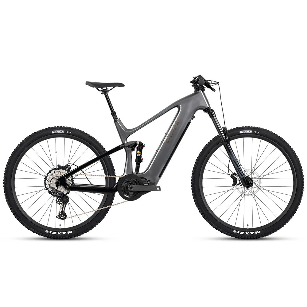 EM10 Electric Mountain Bike Soft Tail Carbon Fiber Frame Central Motor 12 Speed