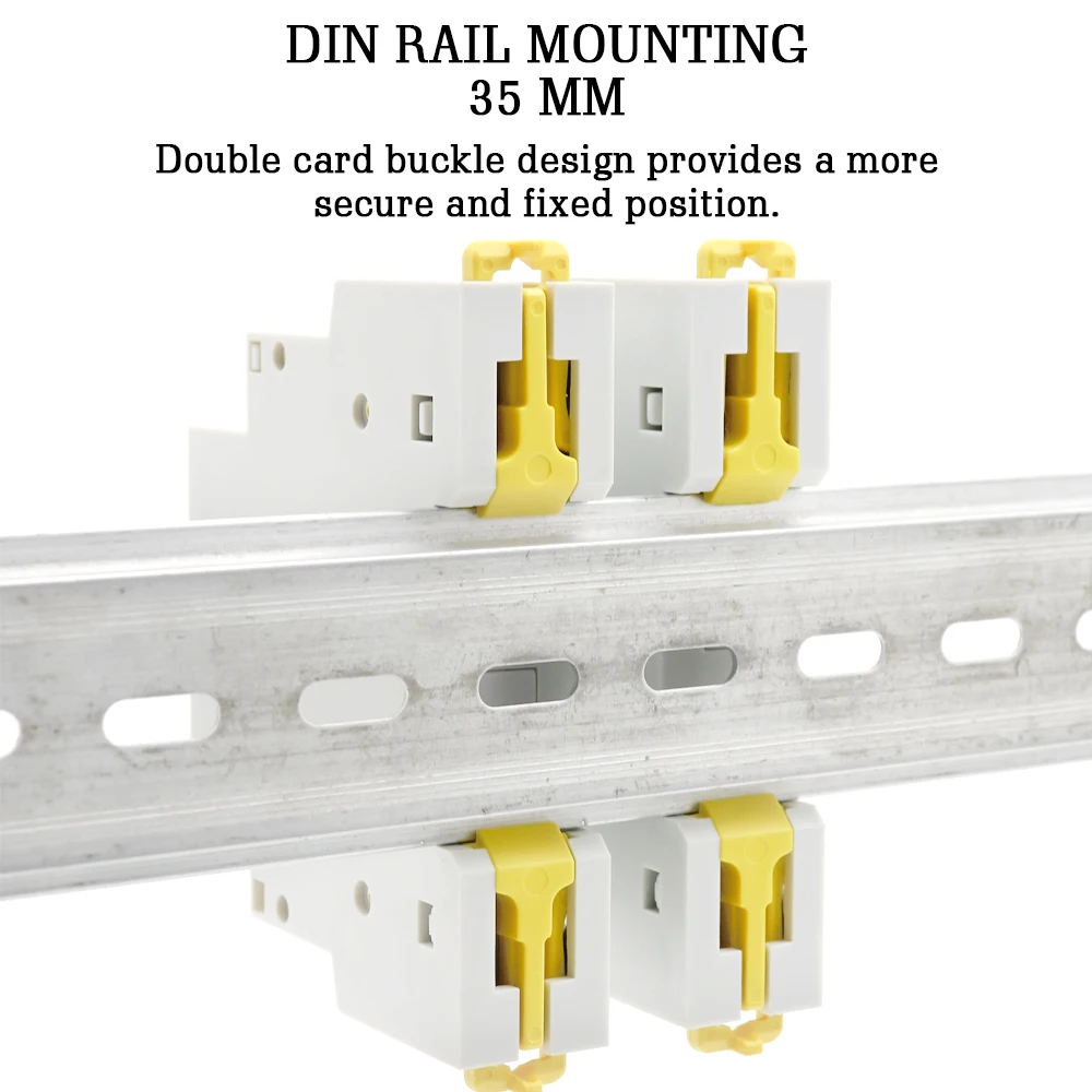 18MM Din Rail Mount Three Phase Voltage Meter AC 80V-500V Mini Modular Voltmeter Gauge Indicator LED Digital Display 220V 380V