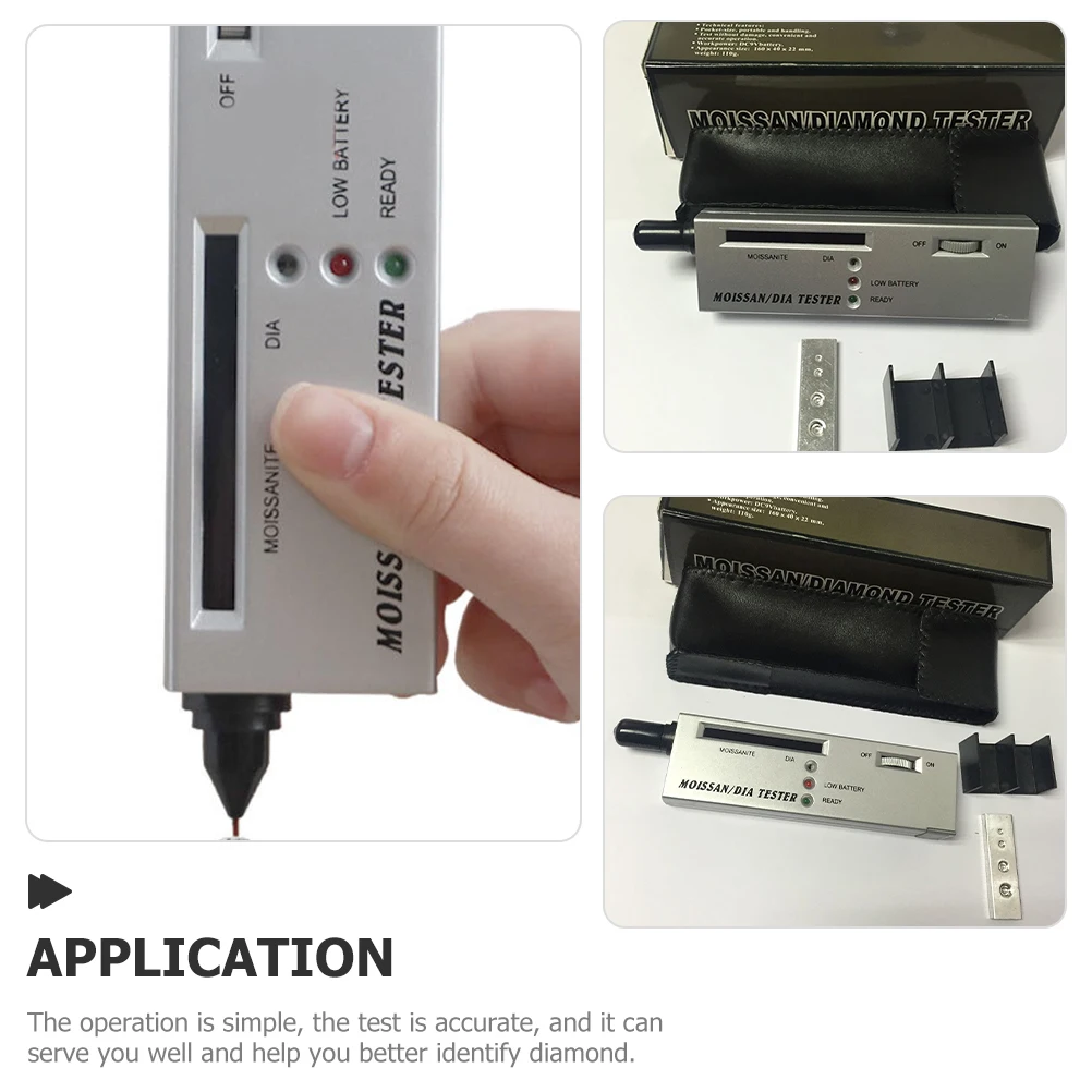 1 set Portable Diamond Tester Professional Gemstone Detection Tool High Accuracy Diamond Testing Device Durable Metal Design