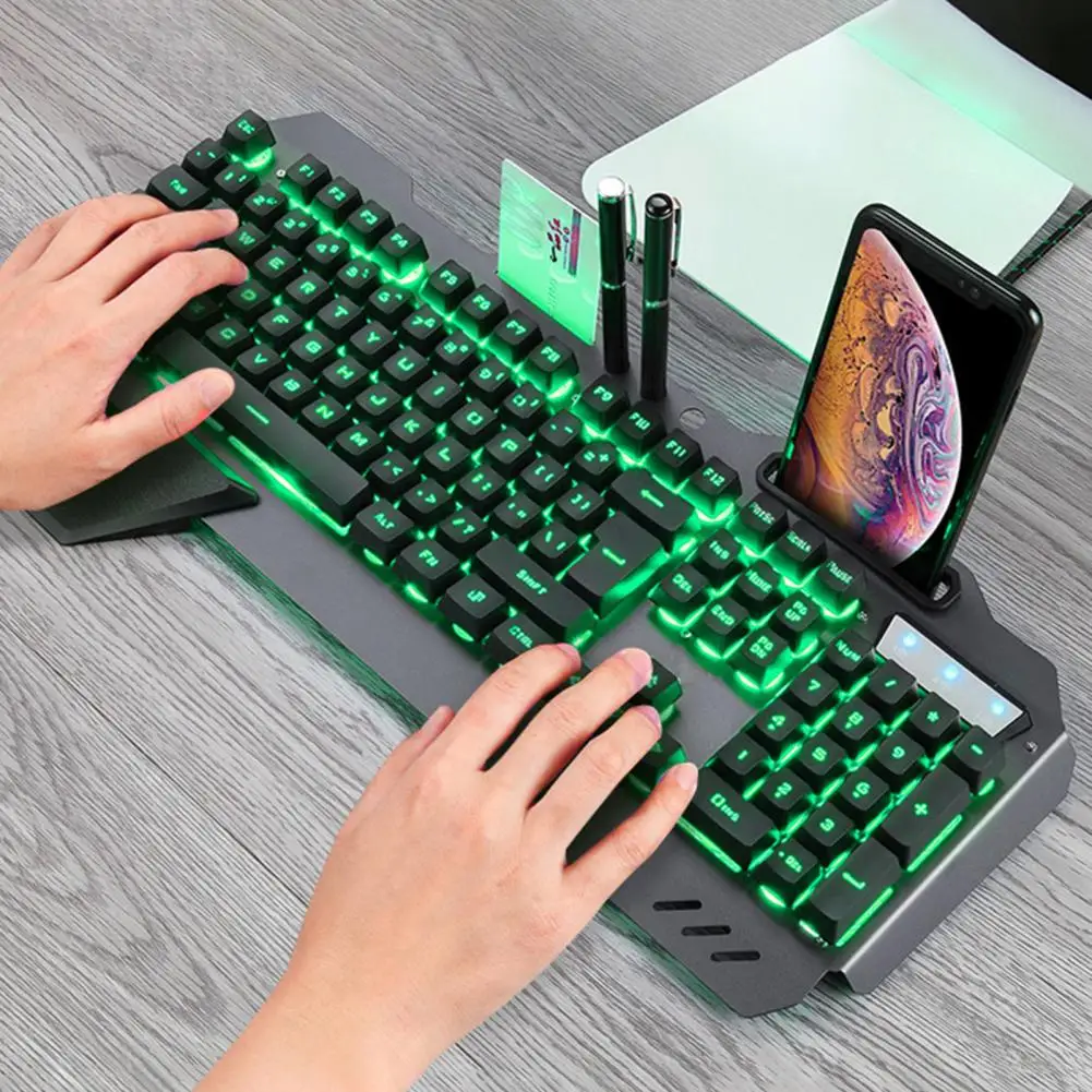 Gaming Keyboard  Stylish Driver-free Two-color Injection Keycaps  Game Office Wired Keyboard for Internet Cafe