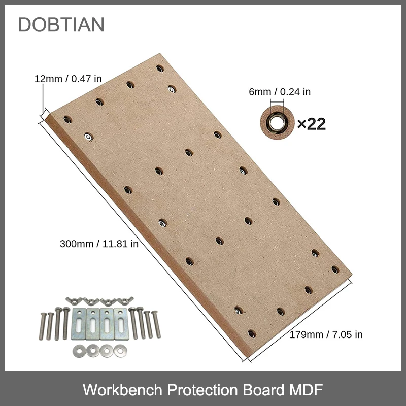 

Workbench Protection Board MDF Spoilboard with M6 Holes Accessories For CNC 3018 MAX /3018 Pro/3020 Plus Engrave Machine