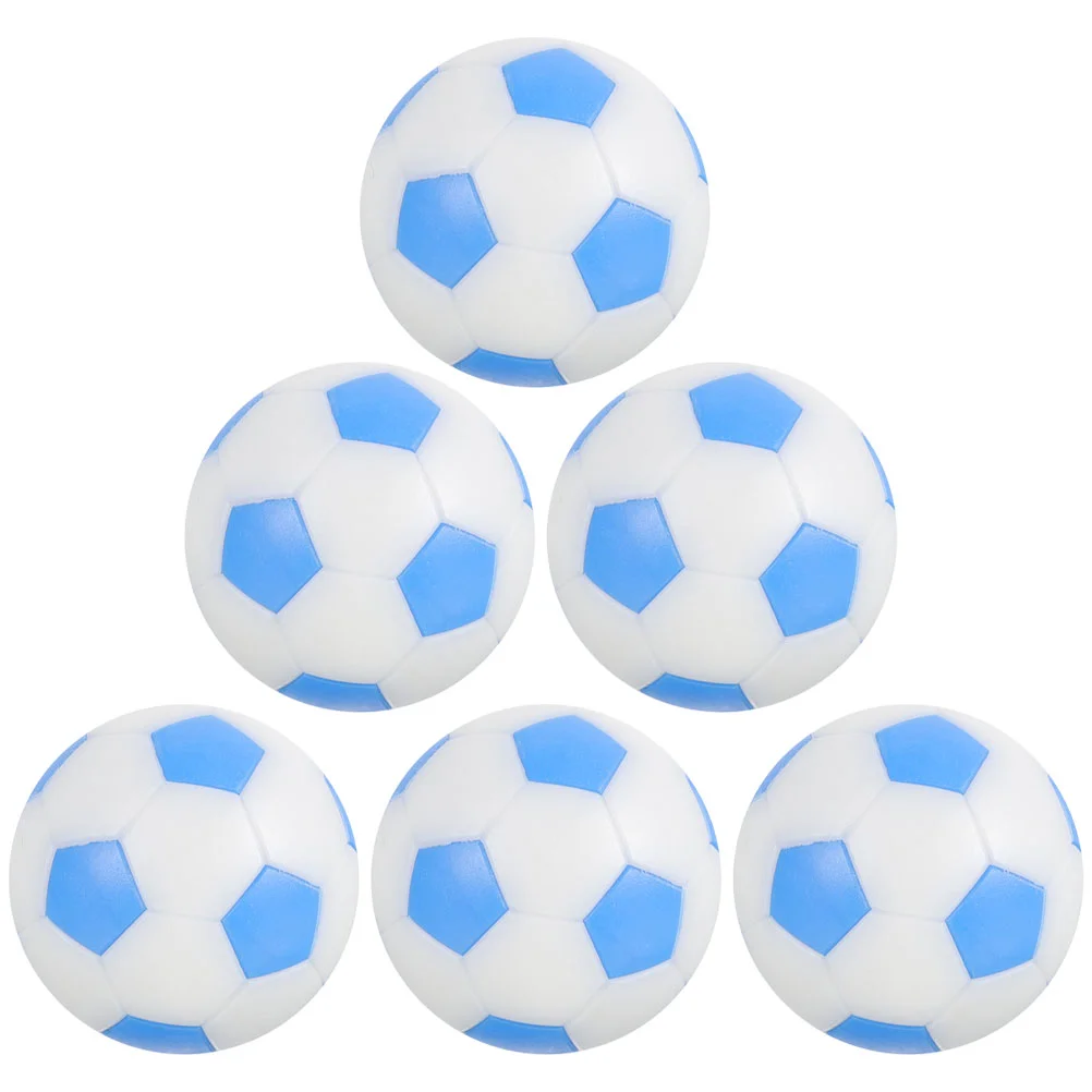 6 Pcs Mini Football Desk Foosball Replacements Game Supplies Soccer Balls Table Plastic Desktop Accessories