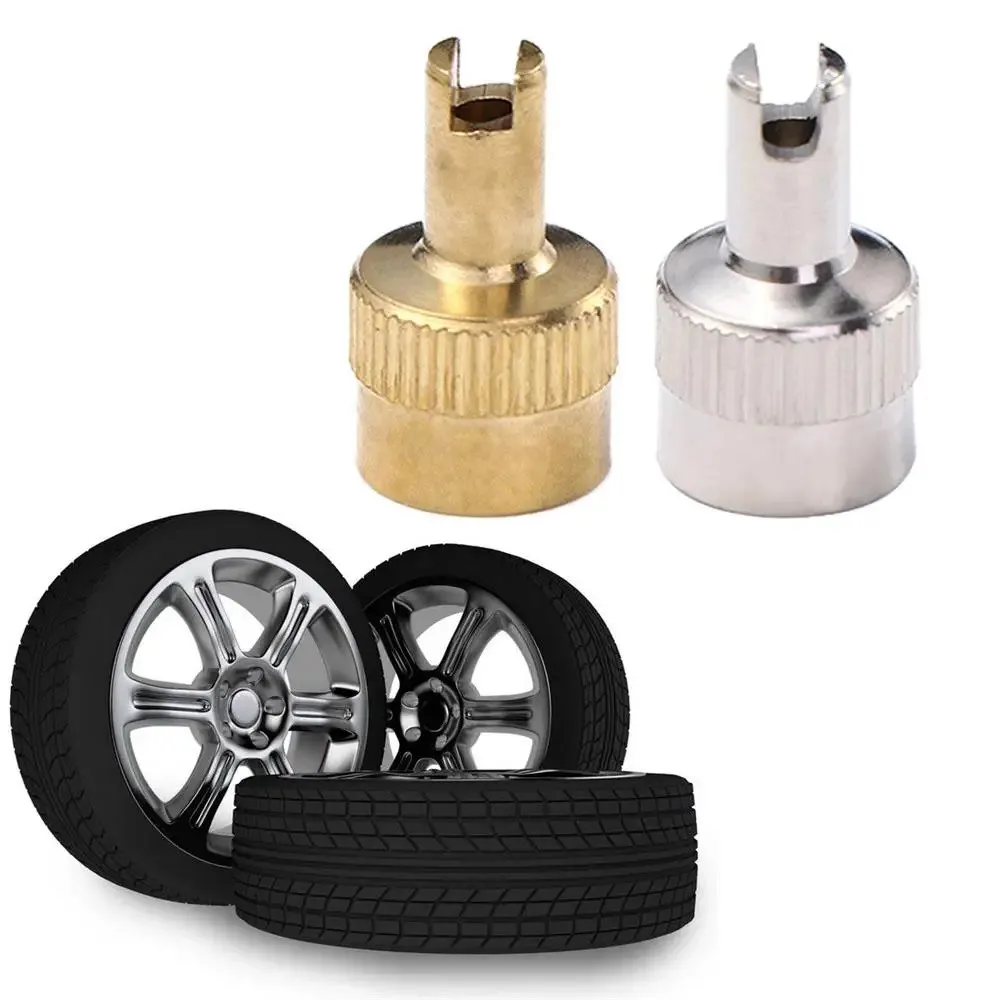 

4Pcs Wheel Tire Valve Lid Cover Leak-proof Tire Valve Stem Cap Copper Slotted Head Stem Cover Auto Repair Parts Metal Subaru