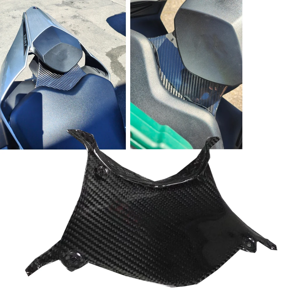 Motorcycle Real Carbon Fiber Rear Tail Center Panel Cover Fairing Seat Cowl Plate For Yamaha YZF R1M R1S R1 2019 2018 2017 16 15