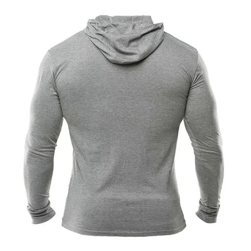 Brand Autumn Fitness Clothing Mens Hooded T Shirt Streetwear Bodybuilding Long Sleeve Tshirt Gym Tee Shirt Sweatshirts