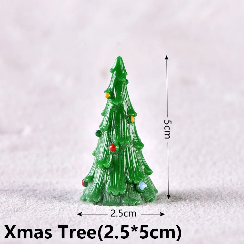 1PC Bonsai Home Decor  House Micro Landscape Xmas Ornament Snowman Figurine Mini Santa Claus Christmas Decorations