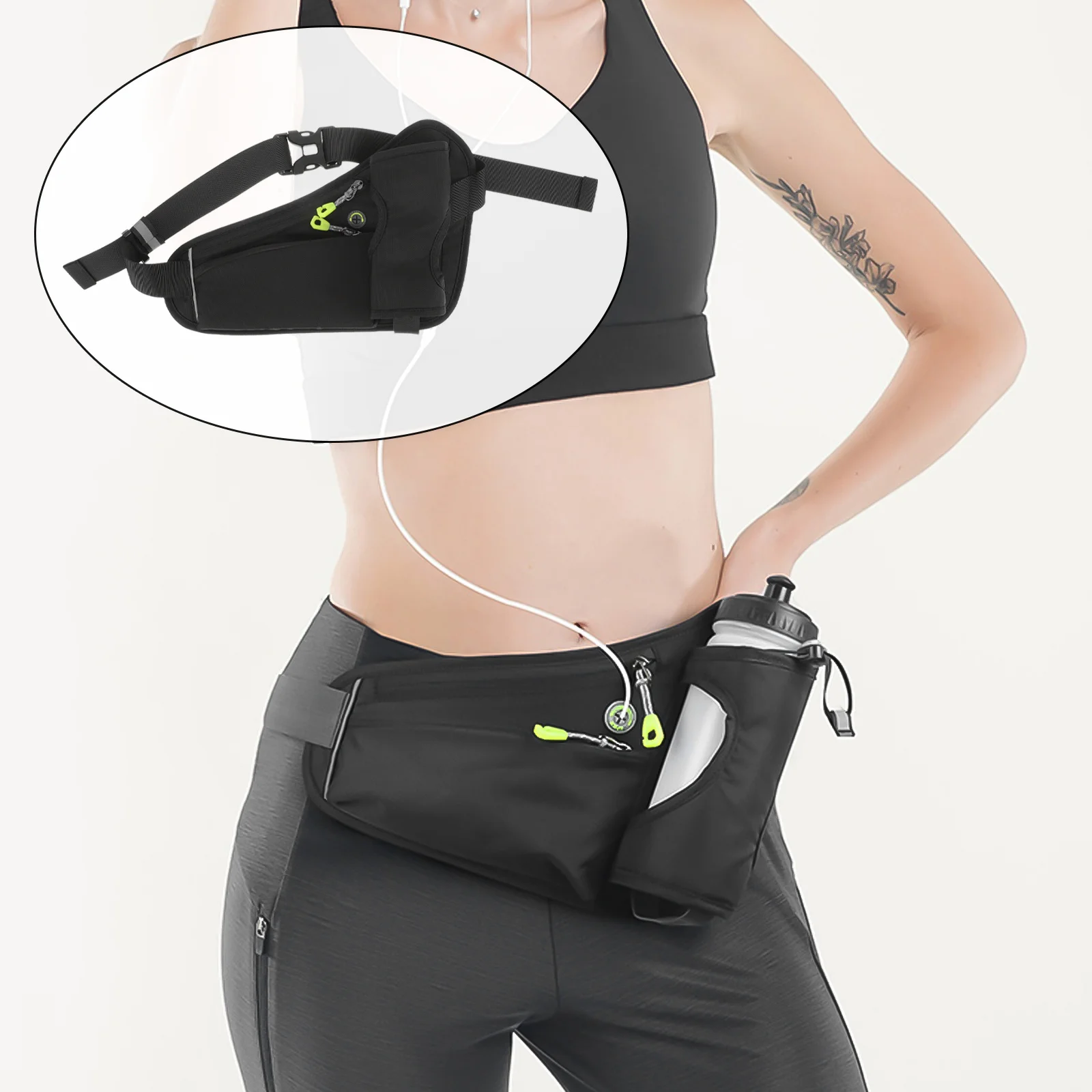 Waterproof Phone Bag Durable Hiking Fanny Pack Adjustable Strap Water Bottle Holder Running Waist Pack Travel Sports