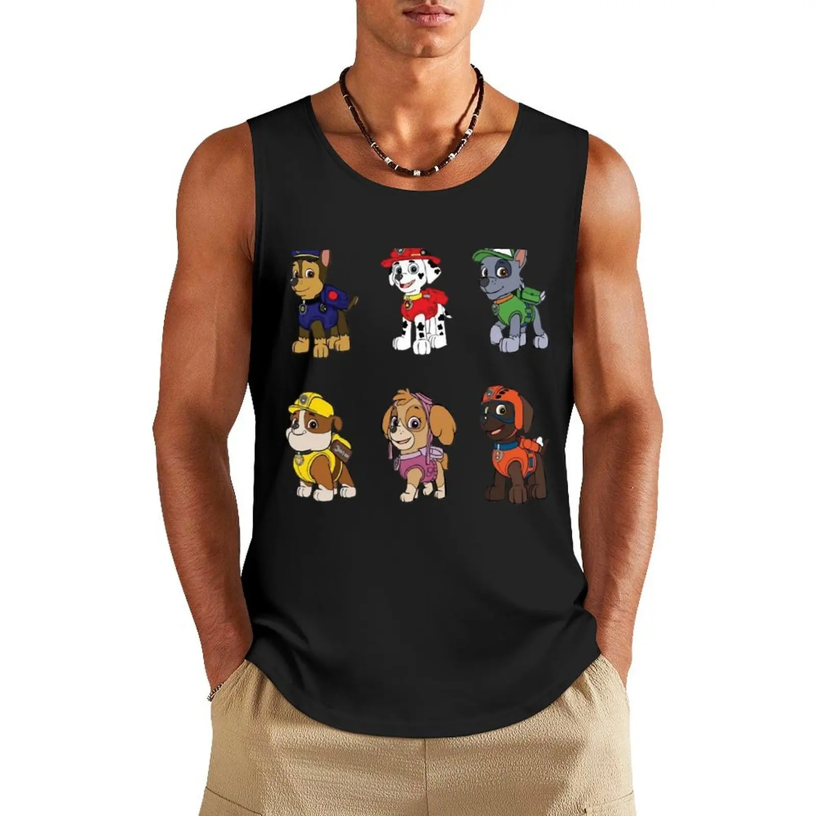 

Pat_ Patrouille Personnages classique Tank Top Men's summer clothes 2025 gym clothes for man anime clothes