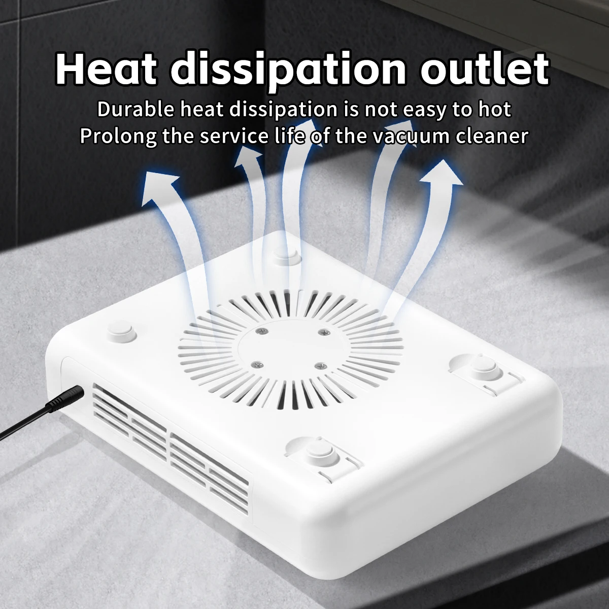 Turbine Brushless Nail Dust Collector – 2 wiederverwendbare Filter, professioneller Nagel-Vakuum-Extraktor für den Nagelstudio