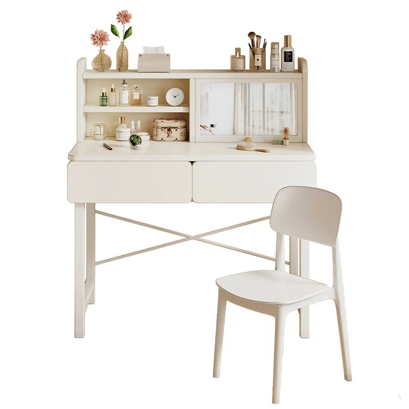 

Dresser girls bedroom makeup desk integrated with makeup mirror small makeup table