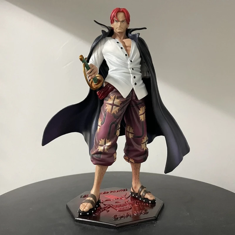 Anime One Piece Shanks figurki czerwone włosy Ryuho figurki statua z pcv kolekcja modeli zabawki peryferyjne ozdoba prezent urodzinowy