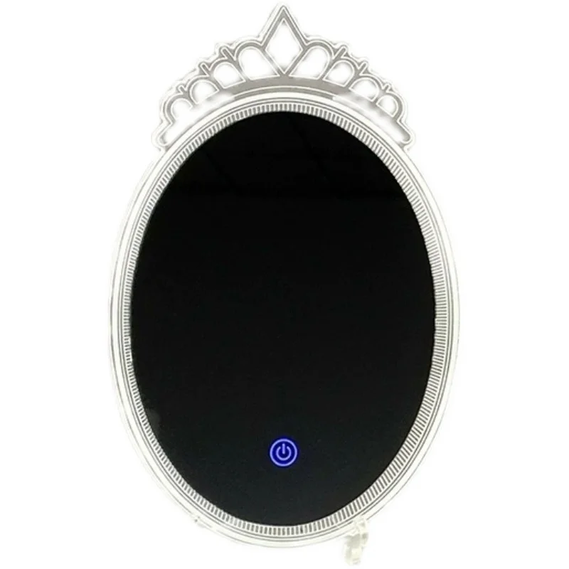 

Decorative Rechargeable Mirror Front Lamp Magic Mirror Crown Makeup Mirror Little Fairy Twilight Veil Fill Light Mirror