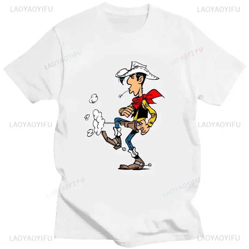 Arrival Dalton Brothers Lucky Luke Comics Essential Tshirt Summer Men Cotton Tops Funny Casual Shirt Print Male Short Sleeve Tee