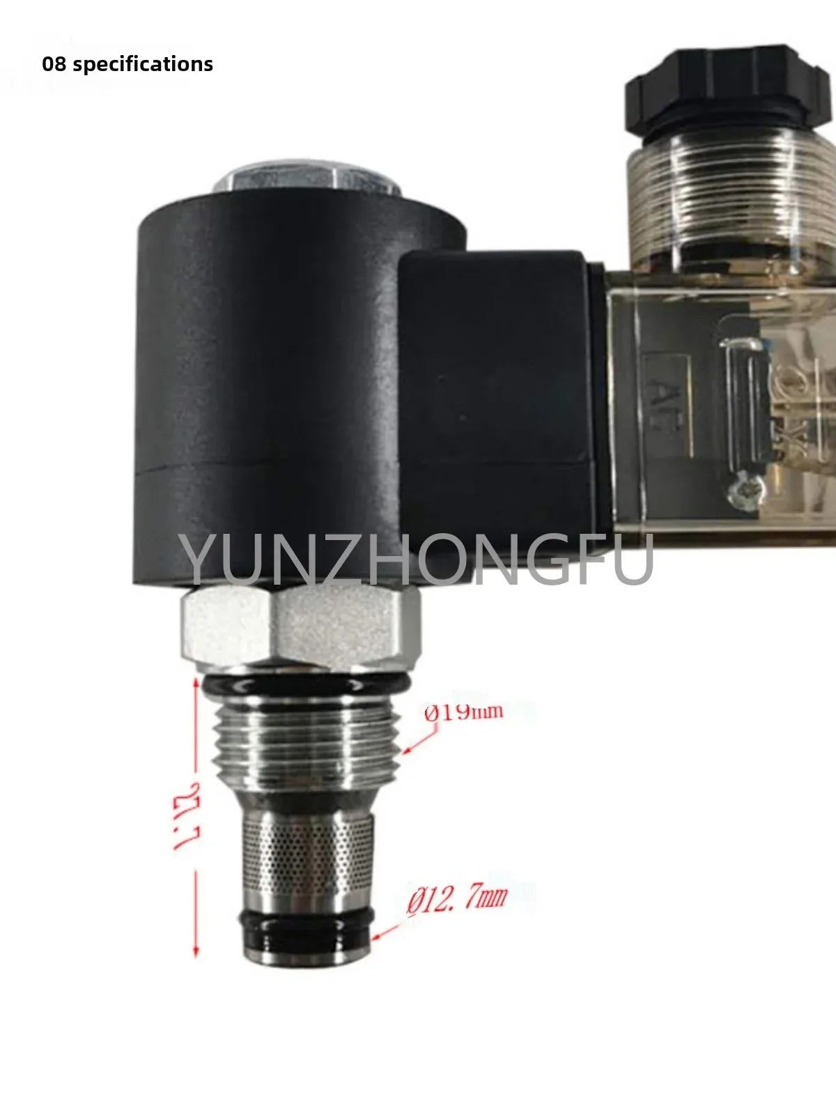 Hydraulic Solenoid DHF12-222 Two-Way Electric Pressure Retaining Check Dc24v Electromagnetic Spherical Valve