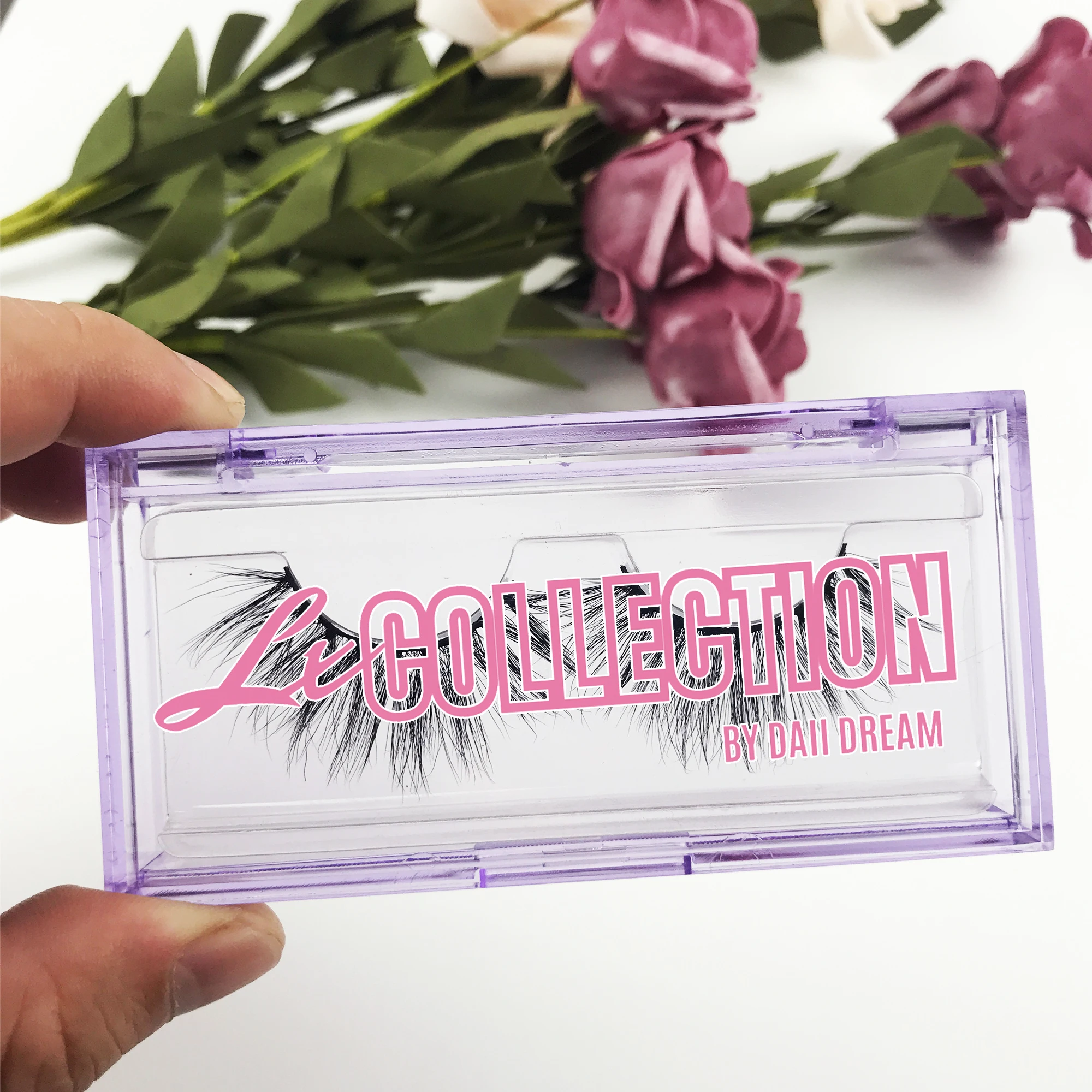 CoMango Wholesale Eyelash Packaging Box Lash Faux Mink Lashes Boxes Packaging 3D Mink Lashes Acrylic Empty Case Print Logo