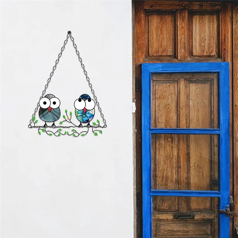 Leuke Cartoon Thwo Uil Hanger Kleur Uil Hanger Huis Tuin Decoratie Deur Hangende Decoraties, Een Duurzaam Gemakkelijk te gebruiken