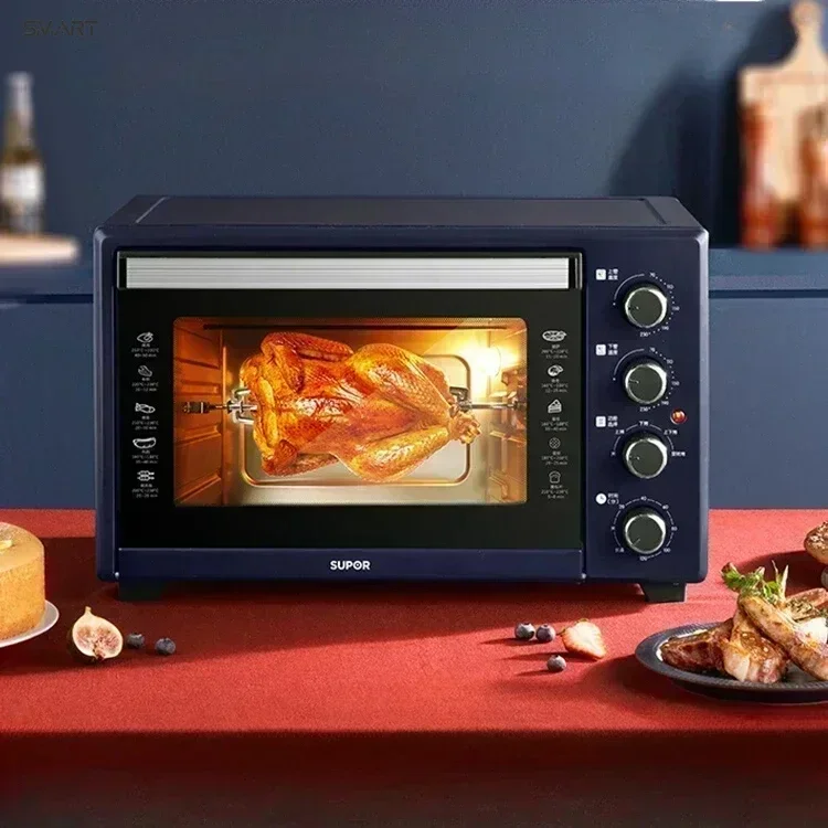 

home kitchen electric oven Three knob control baking small oven litre bread cake large capacity multifunction automatic.