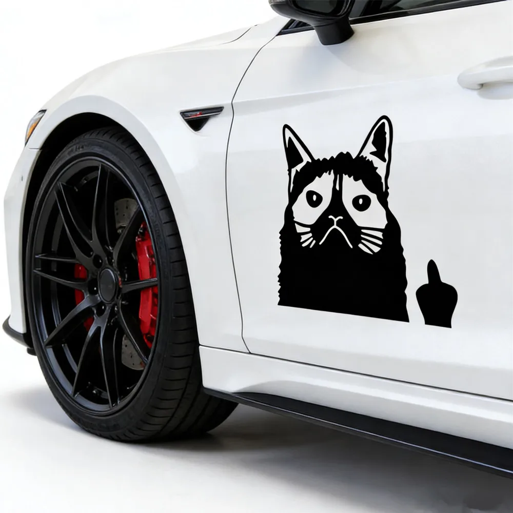 Cat Animal Vinyl Decal, Pet Lover Sticker for SUV Truck Motorcycle Laptop, Waterproof Auto Exterior Decor