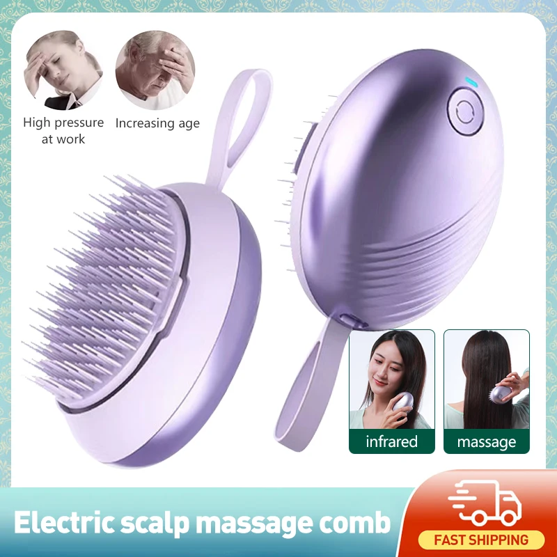 

Electric Scalp Massage Comb Meridian Relief Headache Relief Vibration Massage Negative Ion Hair Care Massager