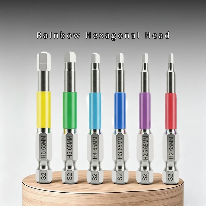 3/5 Stück S2 Stahl Sechskant-Schraubendreher-Bits 1/4 Zoll Sechskantschaft 65mm Magnetische Sechskant-Schraubendreher-Bits Schraubenschlüssel Werkzeuge DIY Bohrwerkzeuge – Detail 4