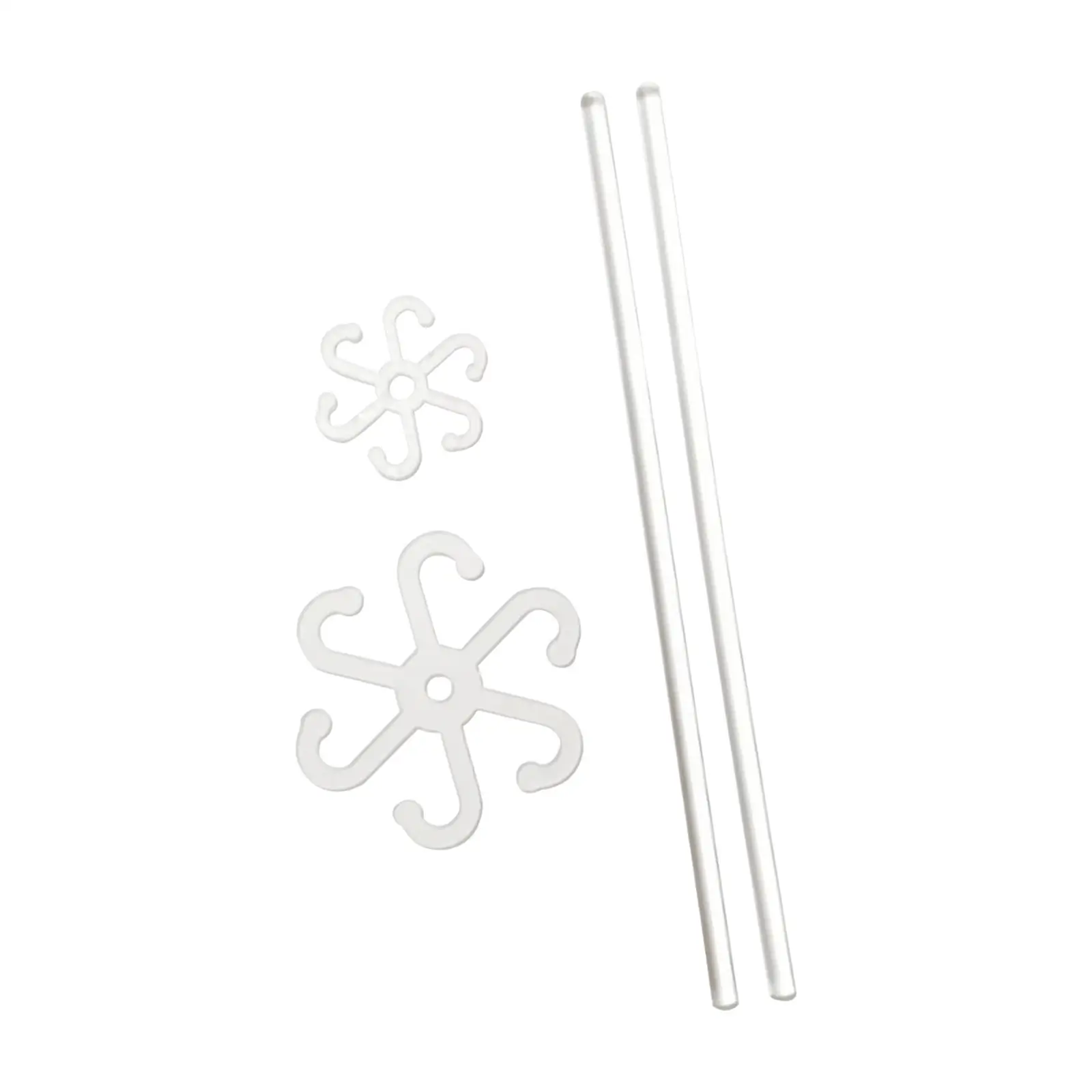 2 Pieces Plant Support Stakes Acrylic for Courtyard Backyard Potted Plants