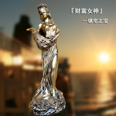 The goddess of fortune moon goddess Artemis girl Beauty women's high-grade decoration products figure Sculpture statue