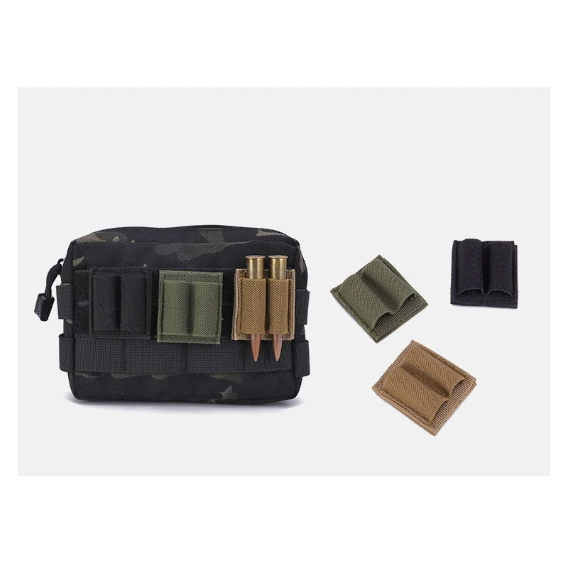 Tactical 2 Round Shotgun Clip Hook And Recycle Ammo Bag Carrier Language Shooting Hunting Accessories