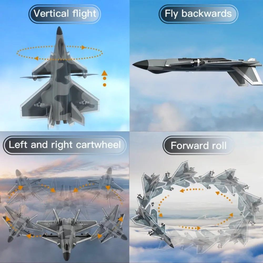 Avião RC de 4 canais para iniciantes e adultos com estabilização de piloto X e desempenho acrobático, alcance de 40 km