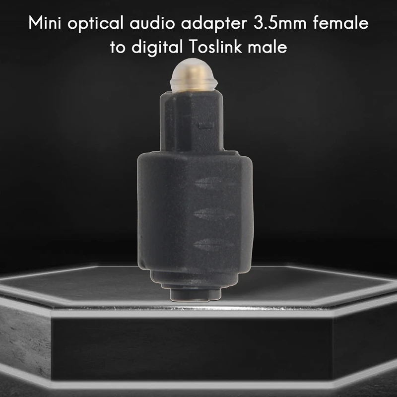 Mini optyczny adapter audio 3,5 mm żeńskie gniazdo na cyfrowy wtyk męski Toslink do wzmacniacza